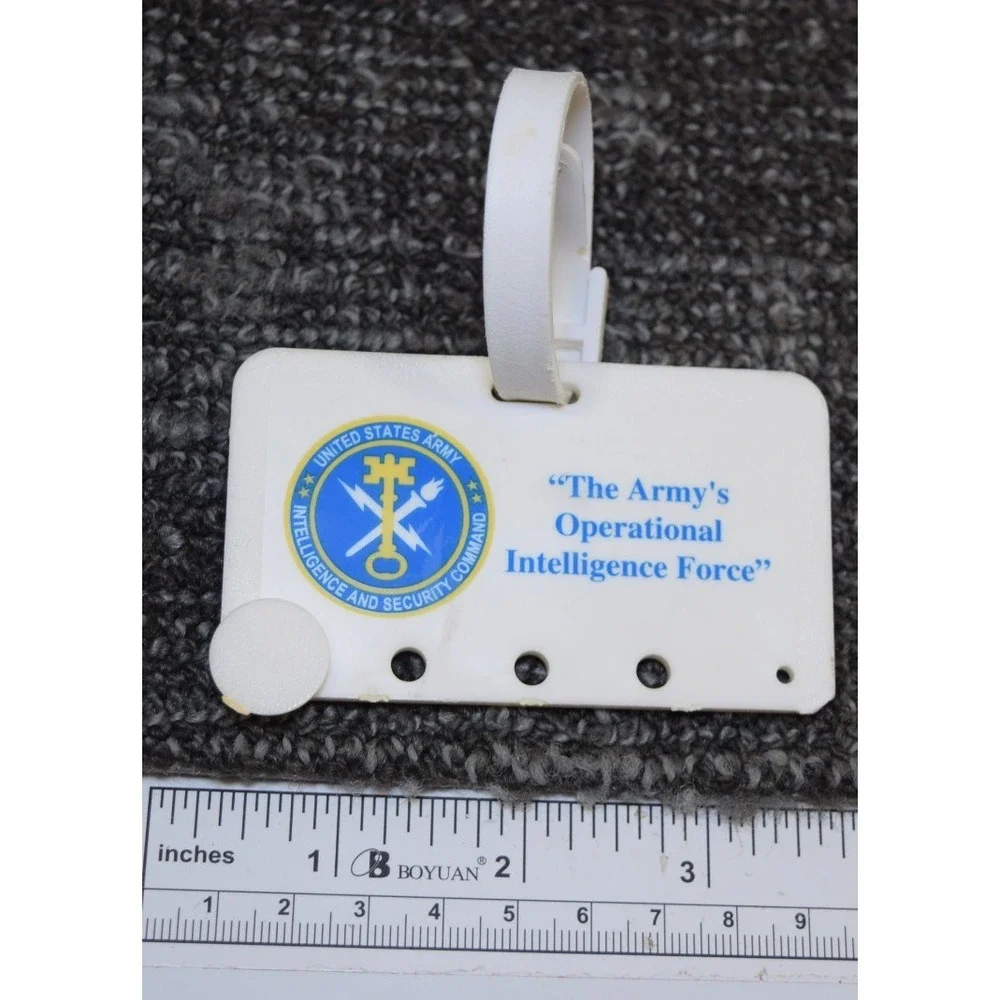 Vintage Army Intelligence Golf Bag Tag